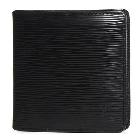 LOUIS VUITTON Epi Billfold Wallet 6 Slot Black 